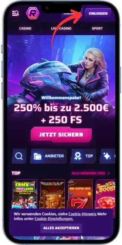Roby Casino Login klicken